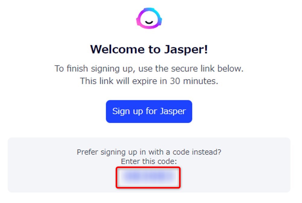 jasper ai 認証コード